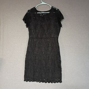ODCOCD Elegant Black Lace Dress Size XL